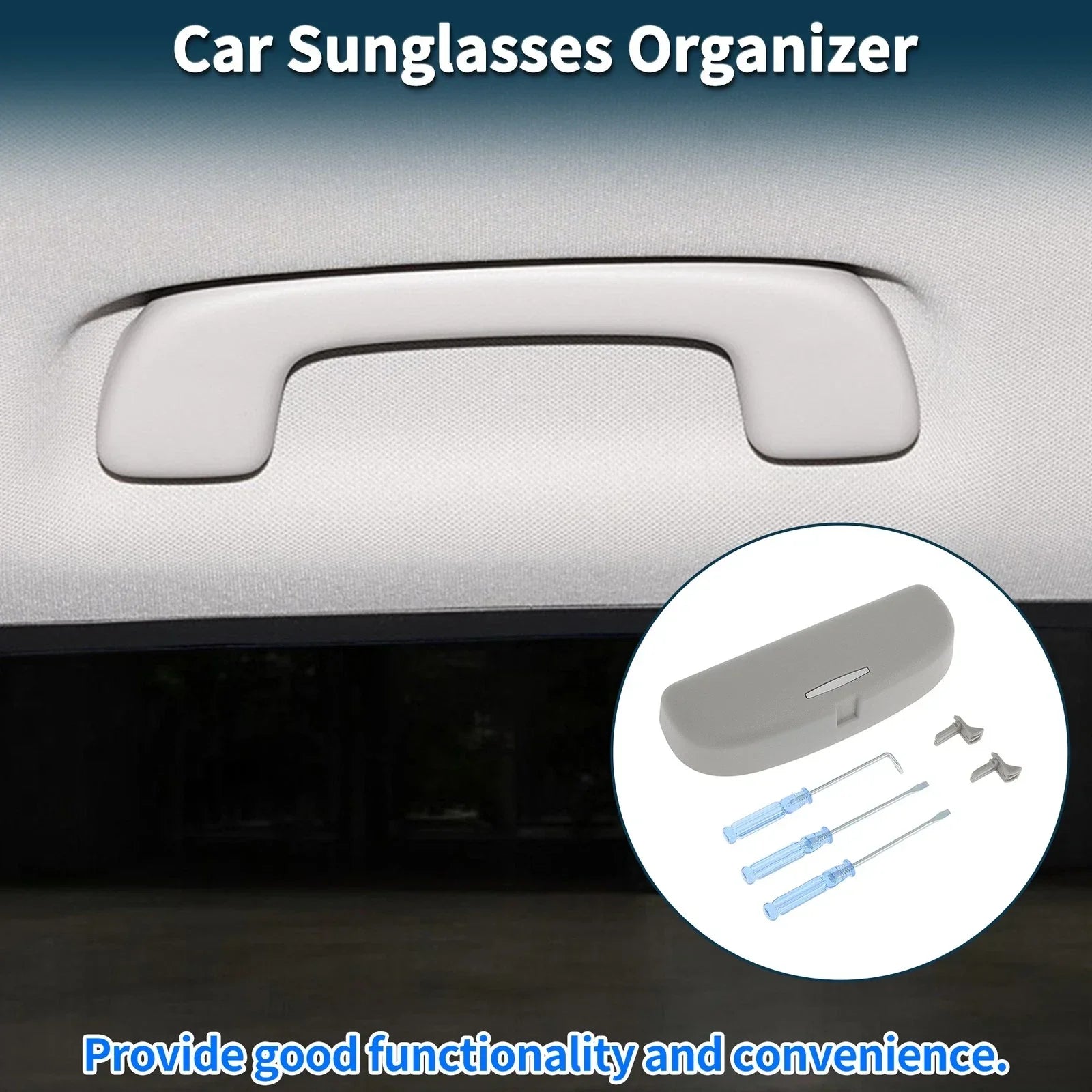 Sunglasses Case for BMW X1 Holder Storage Box Grey (2016 - 2024)