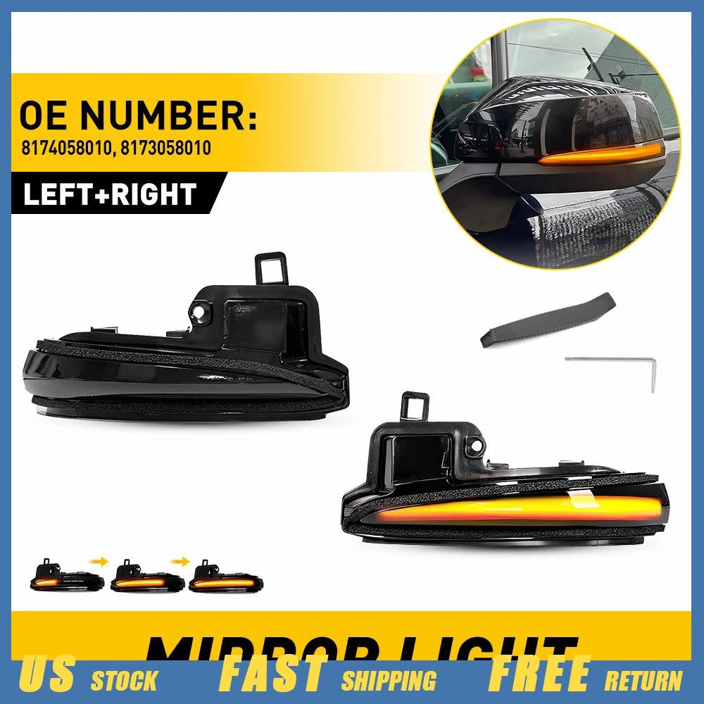 Set of 2 LED Side Mirror Turn Signal Lights for Lexus LM & Toyota RAV4 (2019–2023)