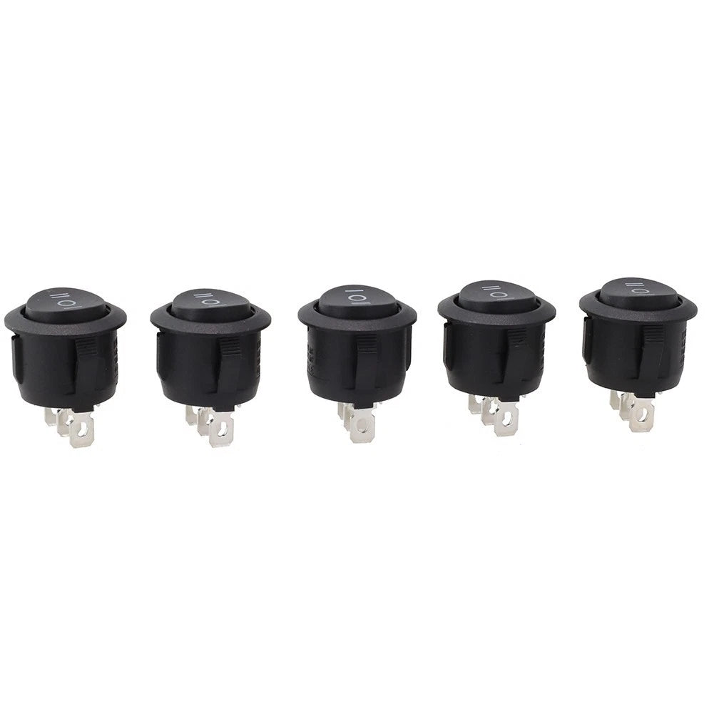 Set of 5 Rocker Switches for Universal Applications (20mm, 3 Pins)