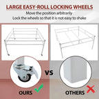 Set of 2 Rolling Flood Tables for Hydroponics (4.4'x8.4')