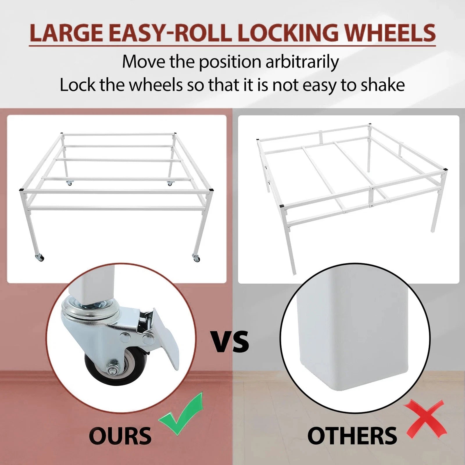 Set of 2 Rolling Flood Tables for Hydroponics (4.4'x8.4')