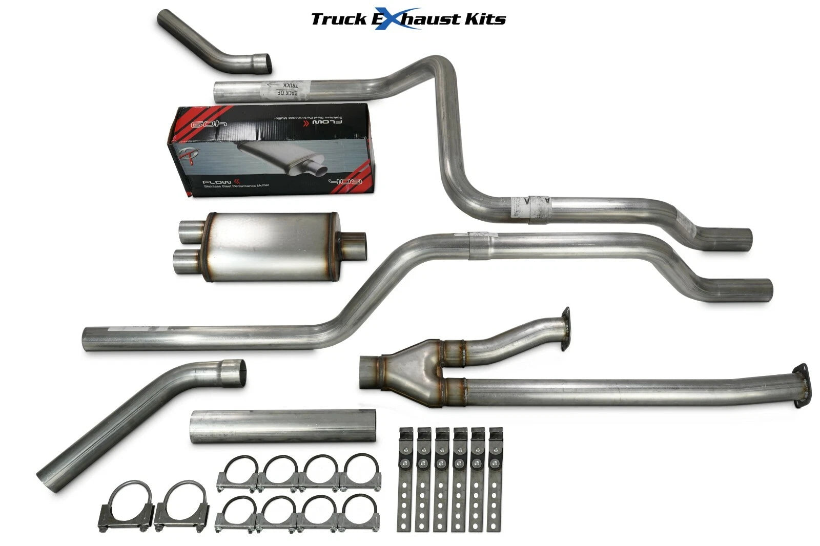 2.5" Dual Exhaust Kit for Toyota Tundra (2009–2013) Flow II Corner Exit