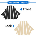 8 Pcs Door Pillar Window Trim for Hyundai Elantra (2007–2010) Black