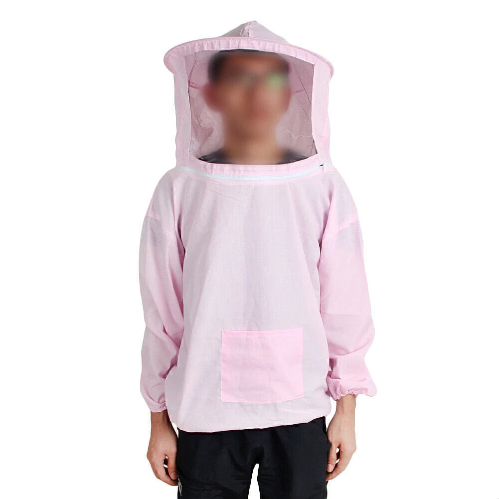 Beekeeping Jacket with Veil and Hat for Beekeepers (Pink)