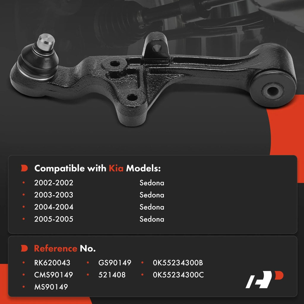 Front Right Lower Control Arm with Ball Joint for Kia Sedona (2002-2005)