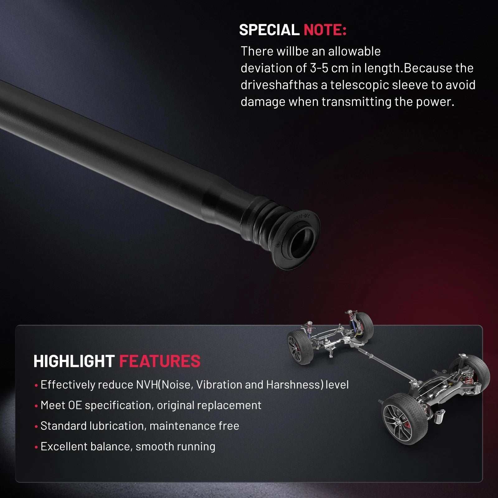 Front Drive Shaft for Mercedes-Benz GLK350, C250 (2009–2015)