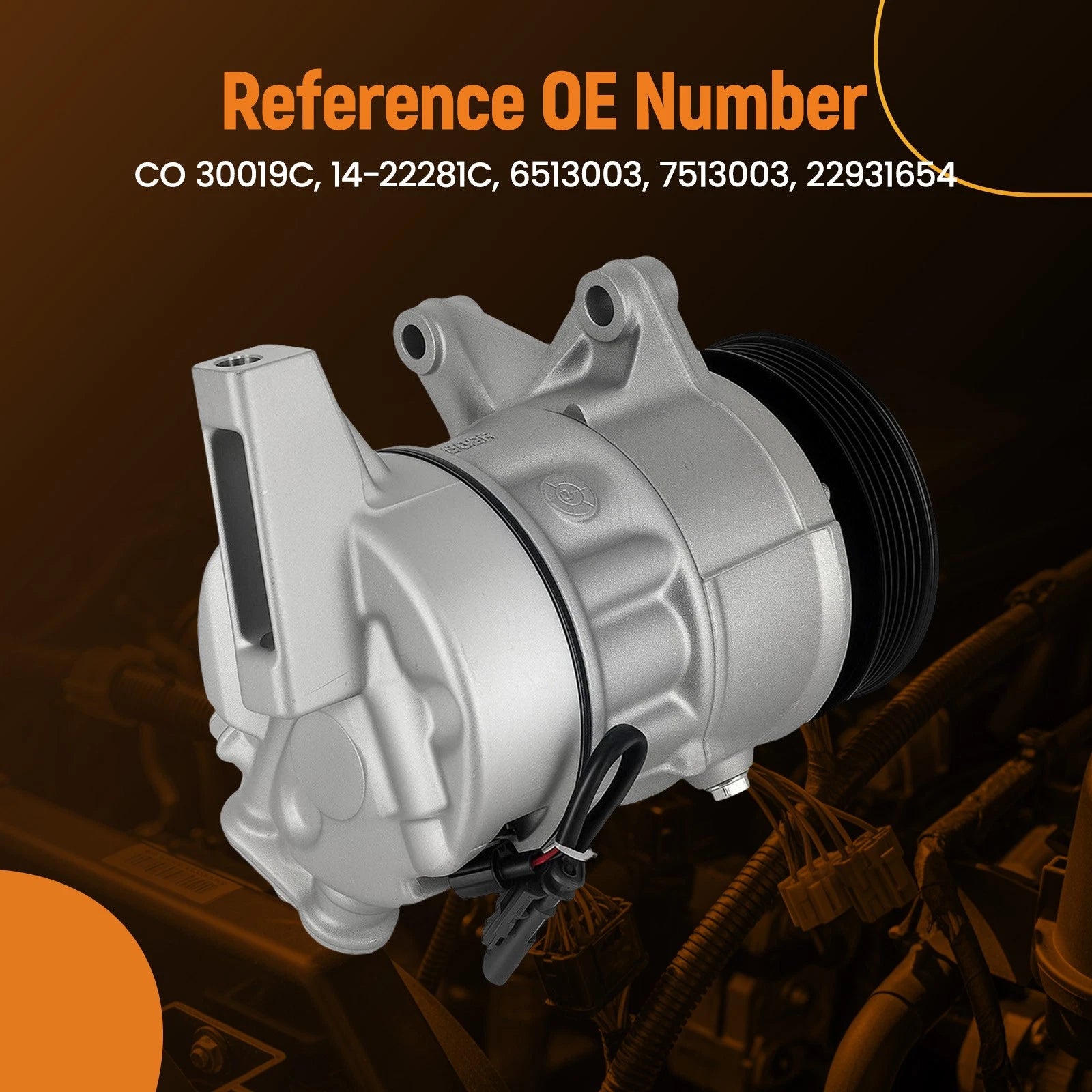 A/C Compressor for Buick Enclave, Chevrolet Traverse 3.6L (2013–2019) CO 30019C
