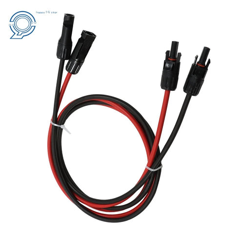 1 Pair 10 AWG Solar Panel Extension Cable Wire Connector for Universal