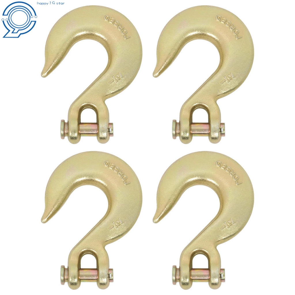 Set of 4 Clevis Slip Hooks for Tow Chains (11,300 LBS Capacity)