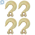Set of 4 Clevis Slip Hooks for Tow Chains (11,300 LBS Capacity)