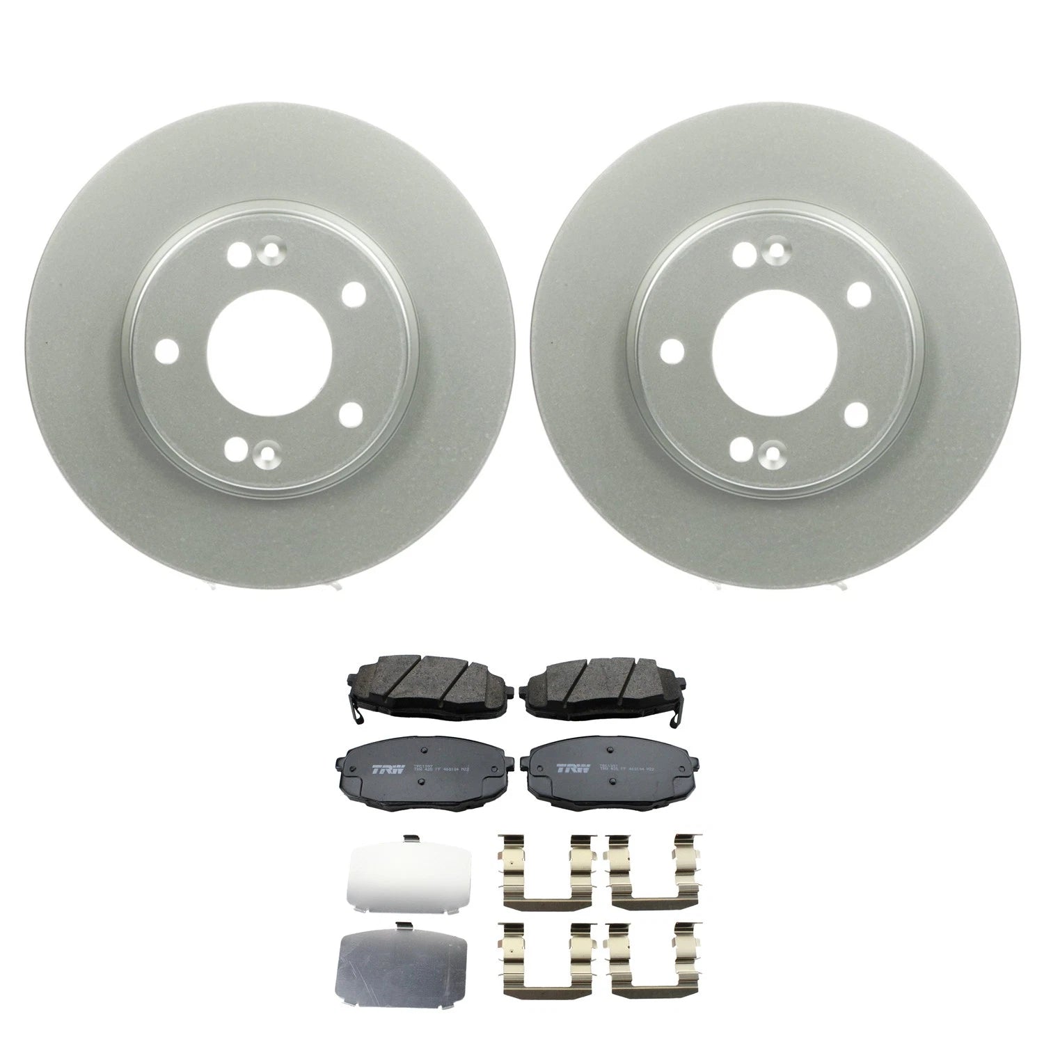 Set of 2 Bosch QuietCast Front Rotors & TRW Pro Ceramic Pads for Kona (2018–2023)