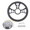 Chrome 14" Half Wrap Steering Wheel for Universal Fit (9 Holes)