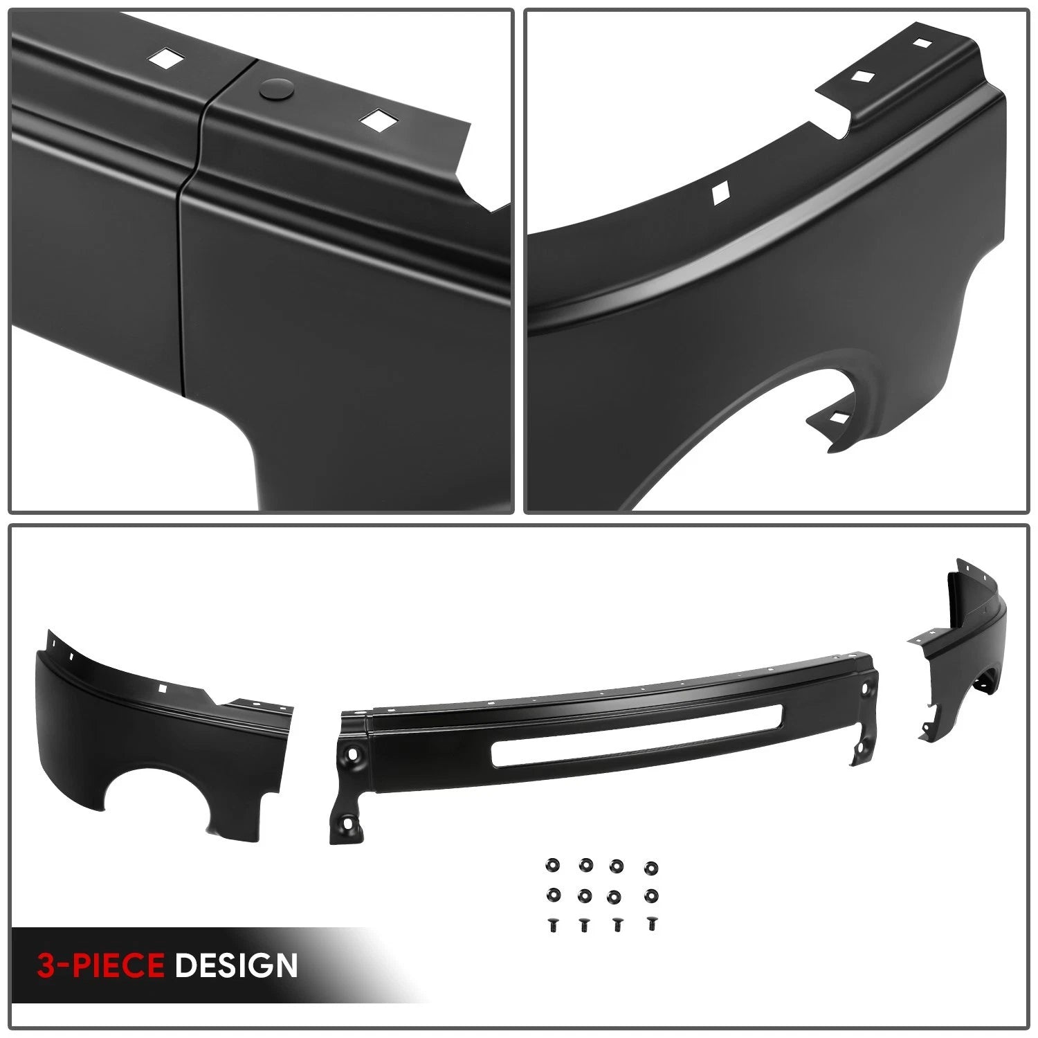 Front Bumper Face Bar for GMC Sierra 1500 (2007–2013) w/Fog Light & Air Inlet