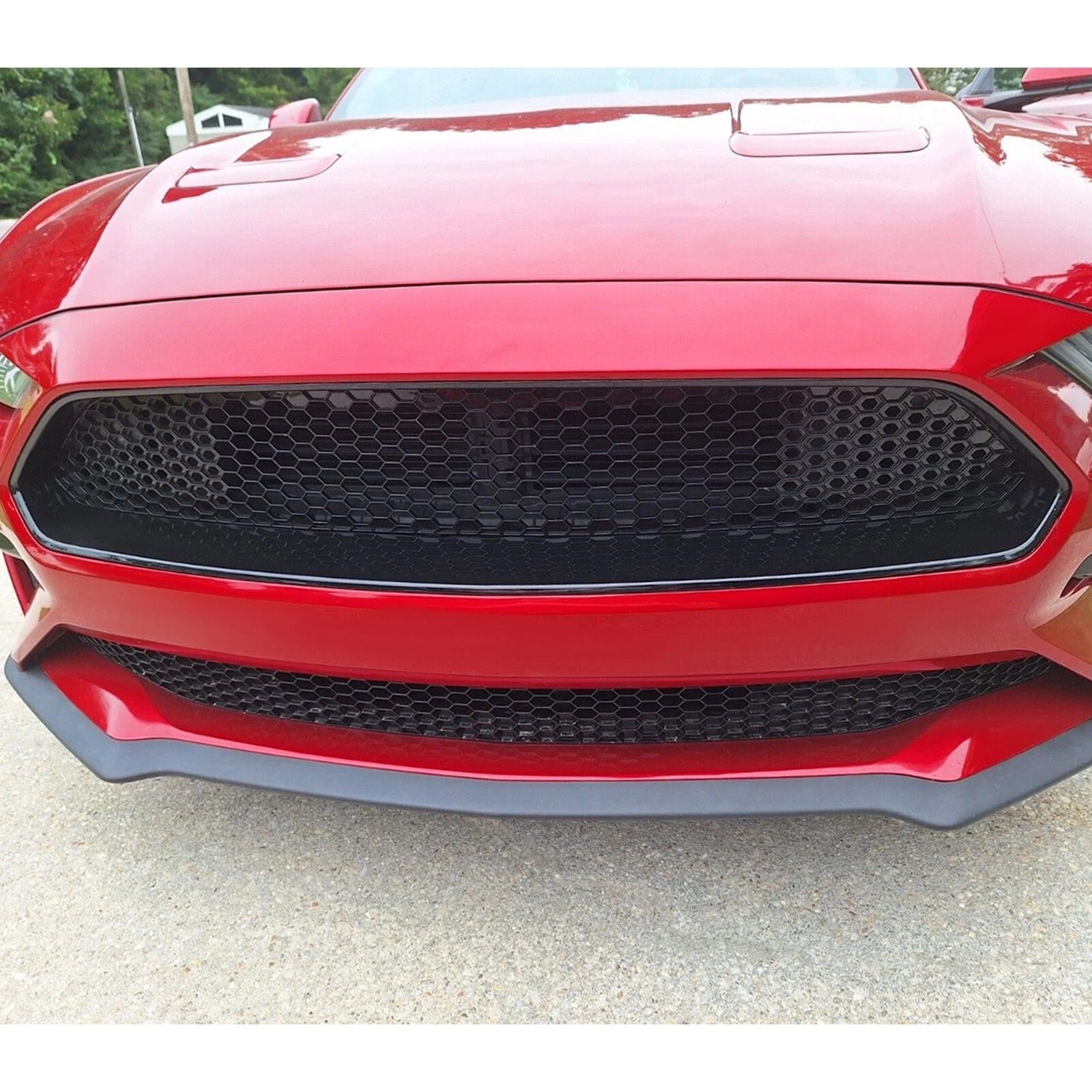 Front Upper Grille + Lower Mesh Grill for Ford Mustang (2018–2022)