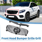 Front Upper Bumper Grille for Mercedes-Benz GLE350 (2020–2022) Black