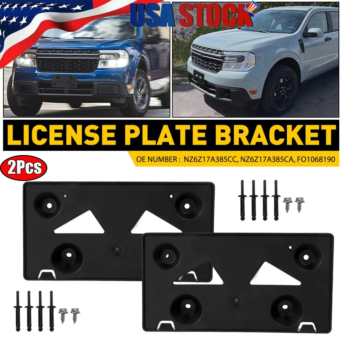 Front License Plate Frame Holder Bracket for Ford Maverick (2022–2024)