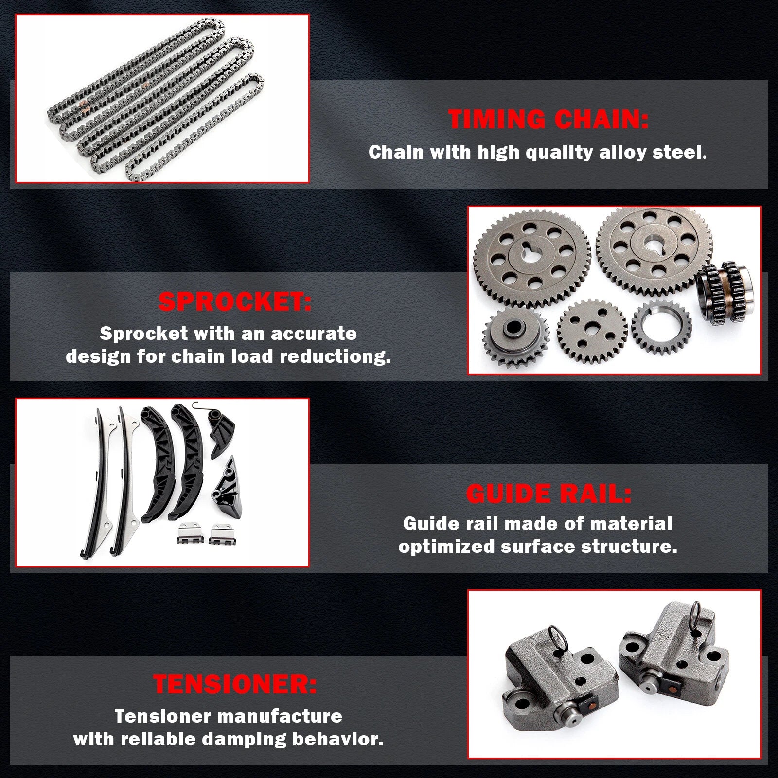 Timing Chain Kit for Hyundai Veracruz (2007–2012) & Sonata (2006–2010)