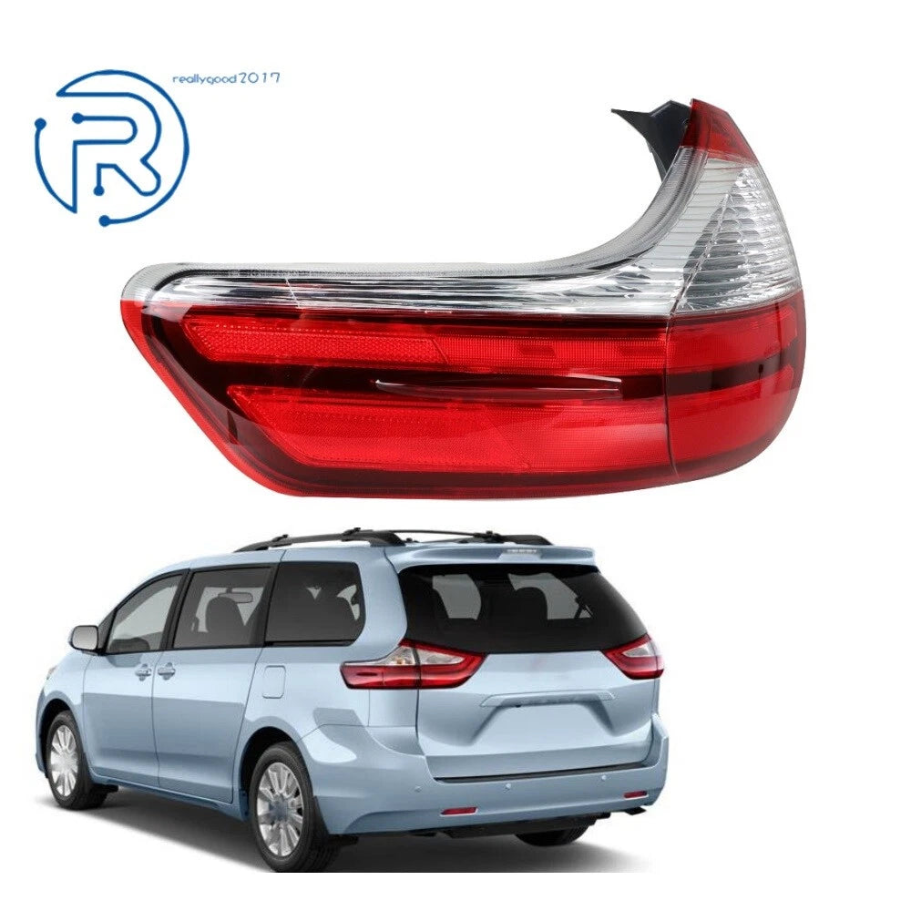 Tail Light for Toyota Sienna (2015–2020) Outer Red Left Side
