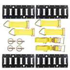 14 Pack E Track Tie Down Rail Kit for Trailers (Flexible, Powder Coated Black)