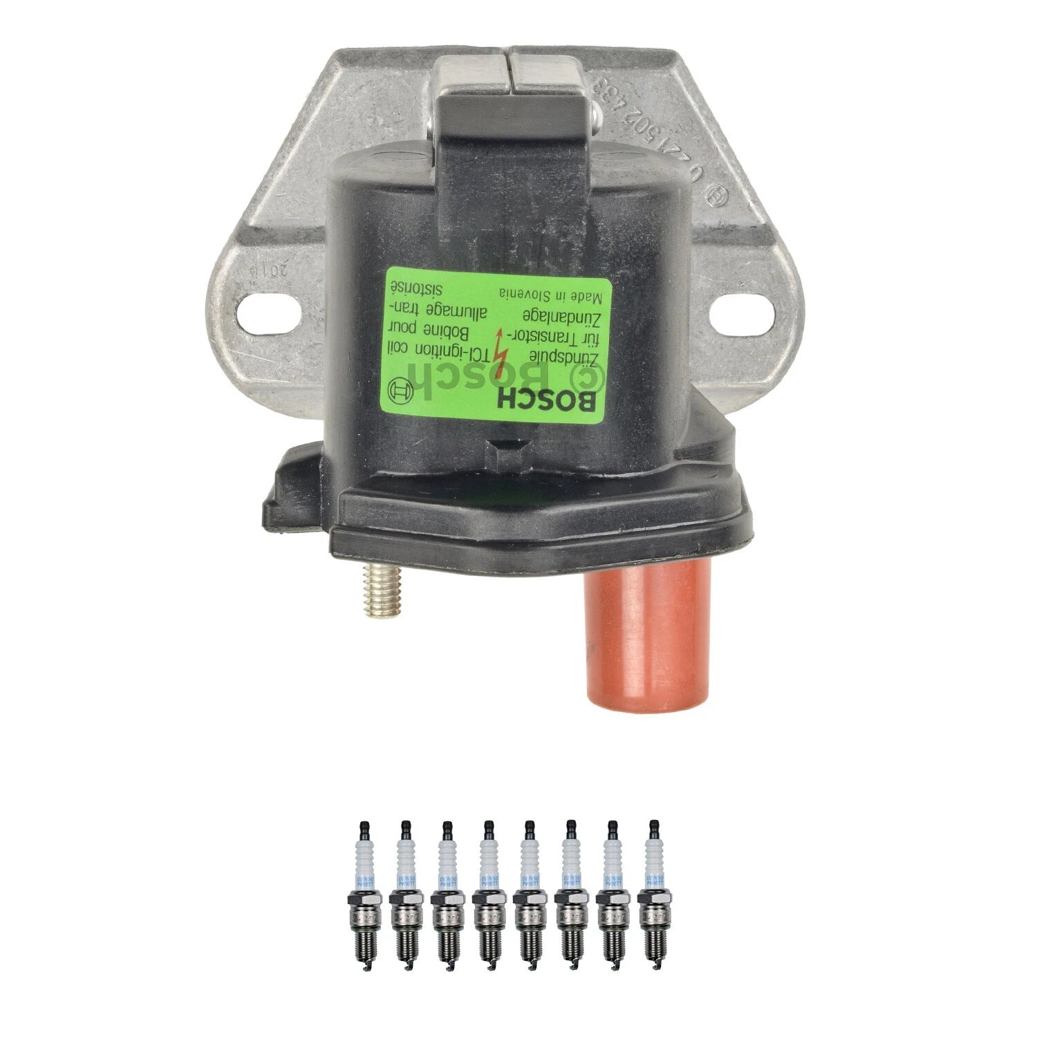Ignition Coil & 8 Platinum TT Spark Plug Kit for Mercedes W126 560SEC (1986–1991)