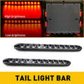 2X 15" Clear/Red LED Trailer Truck RV Stop Tail Light Bar