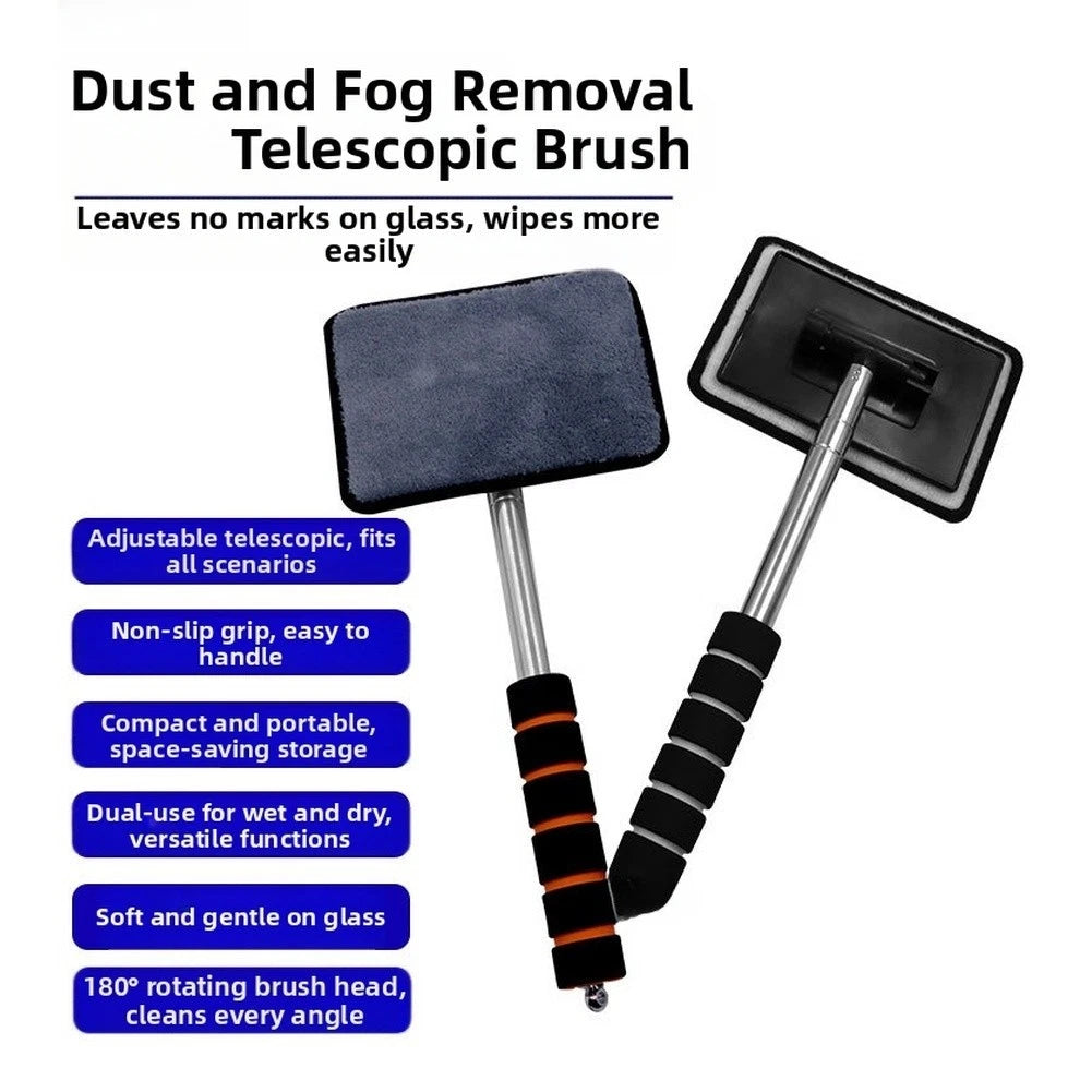 Stainless Steel Wiper for Car with Telescopic Handle & 180° Rotatable Head