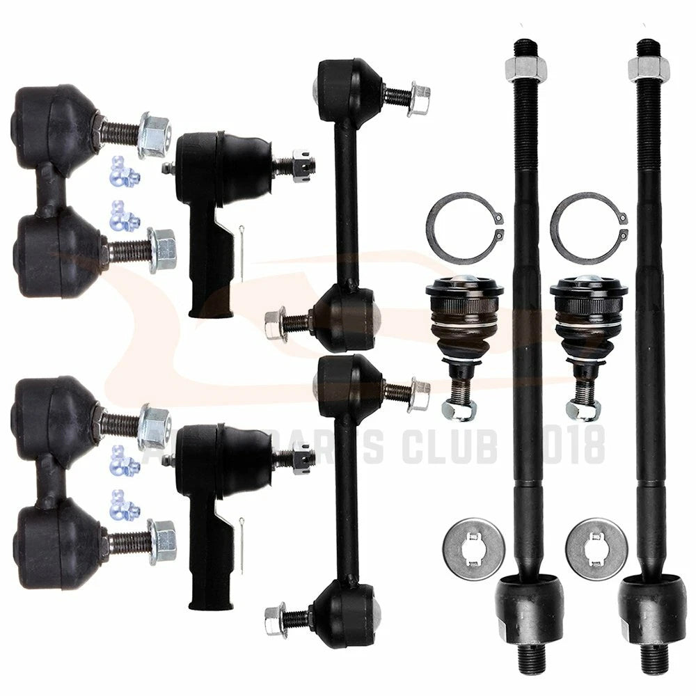 10Pcs Front Lower Ball Joints Sway Bar Tie Rod for Hyundai Tiburon (2003–2008)