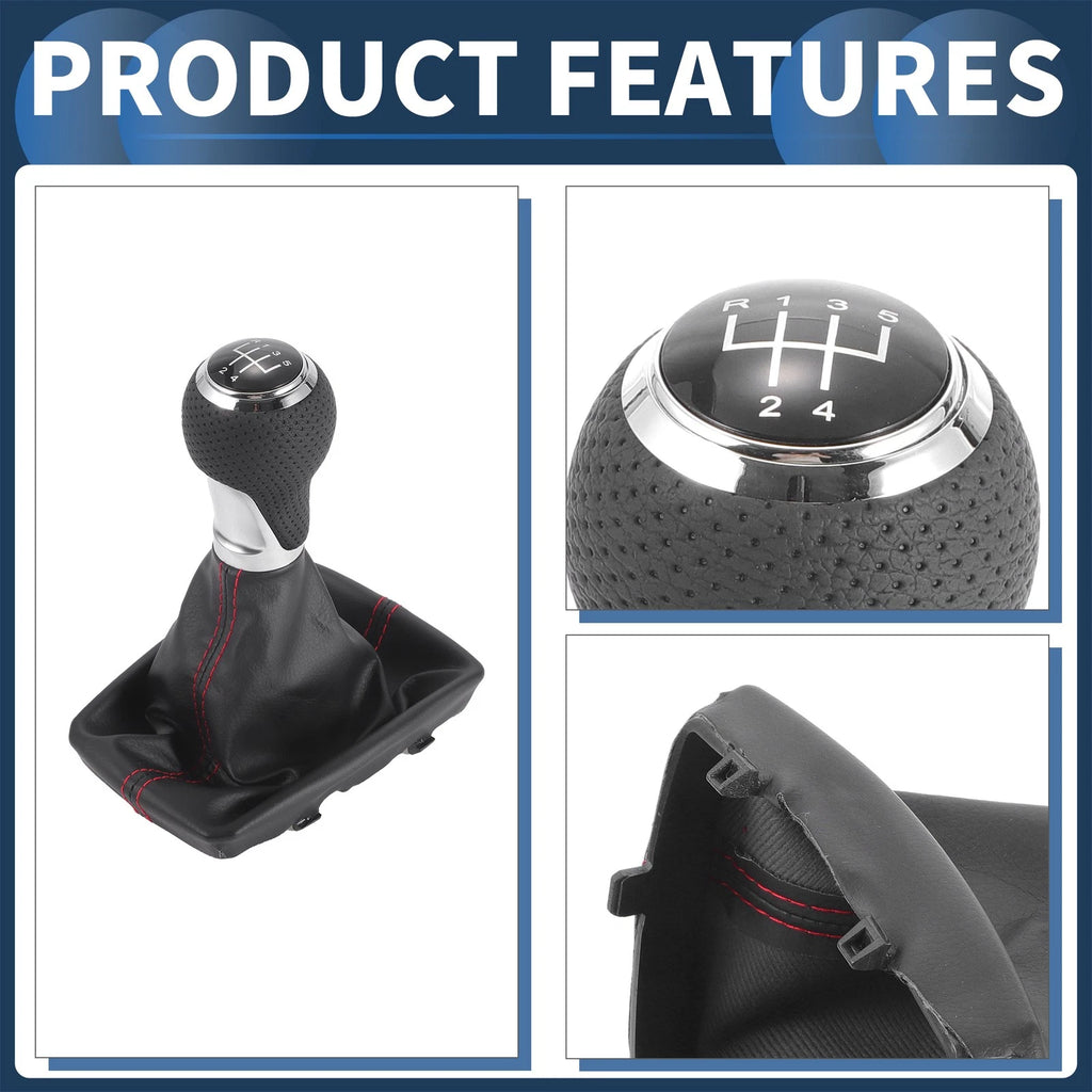 5 Speed Manual Gear Shifter Knob with Cover for Audi A4 (2007–2015)