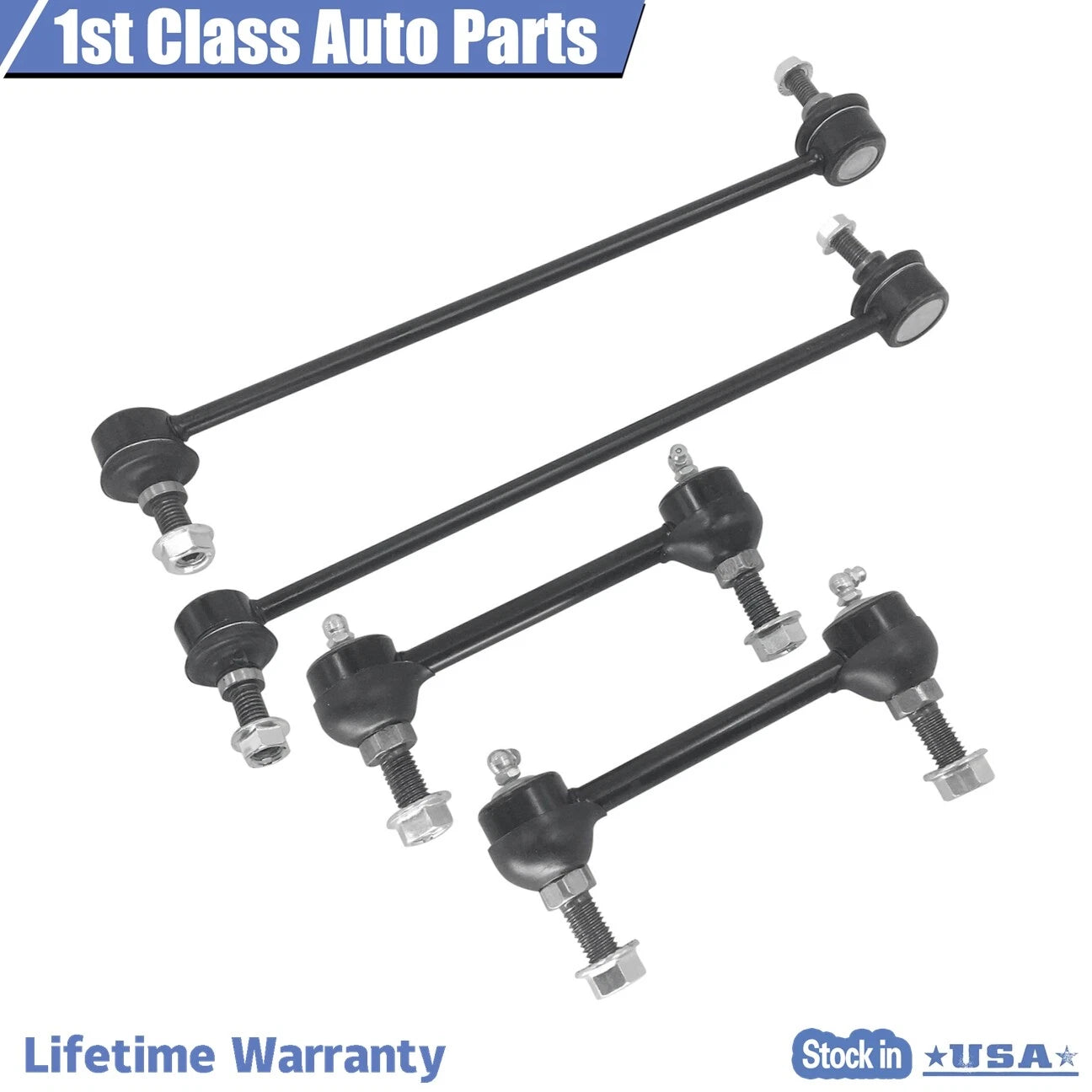 Set of 2 Rear Sway Bar End Links for Volvo S60 S80 V70 XC70 (2001–2010)