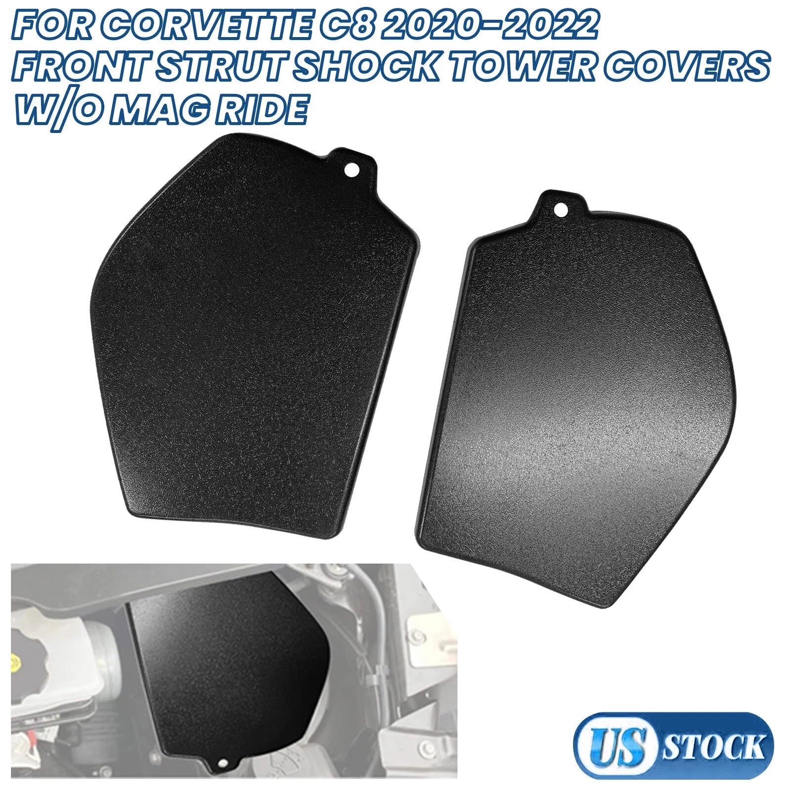 Front Strut Shock Tower Covers for Chevrolet Corvette C8 (2020–2022)