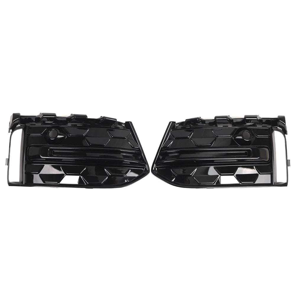 2X Front Lower Fog Light Frame Cover Glossy Black for Audi A6 C8 S6 (2023–2025)