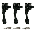 3X Ignition Coil and Spark Plug for Ford Fiesta, Focus (2016–2017)