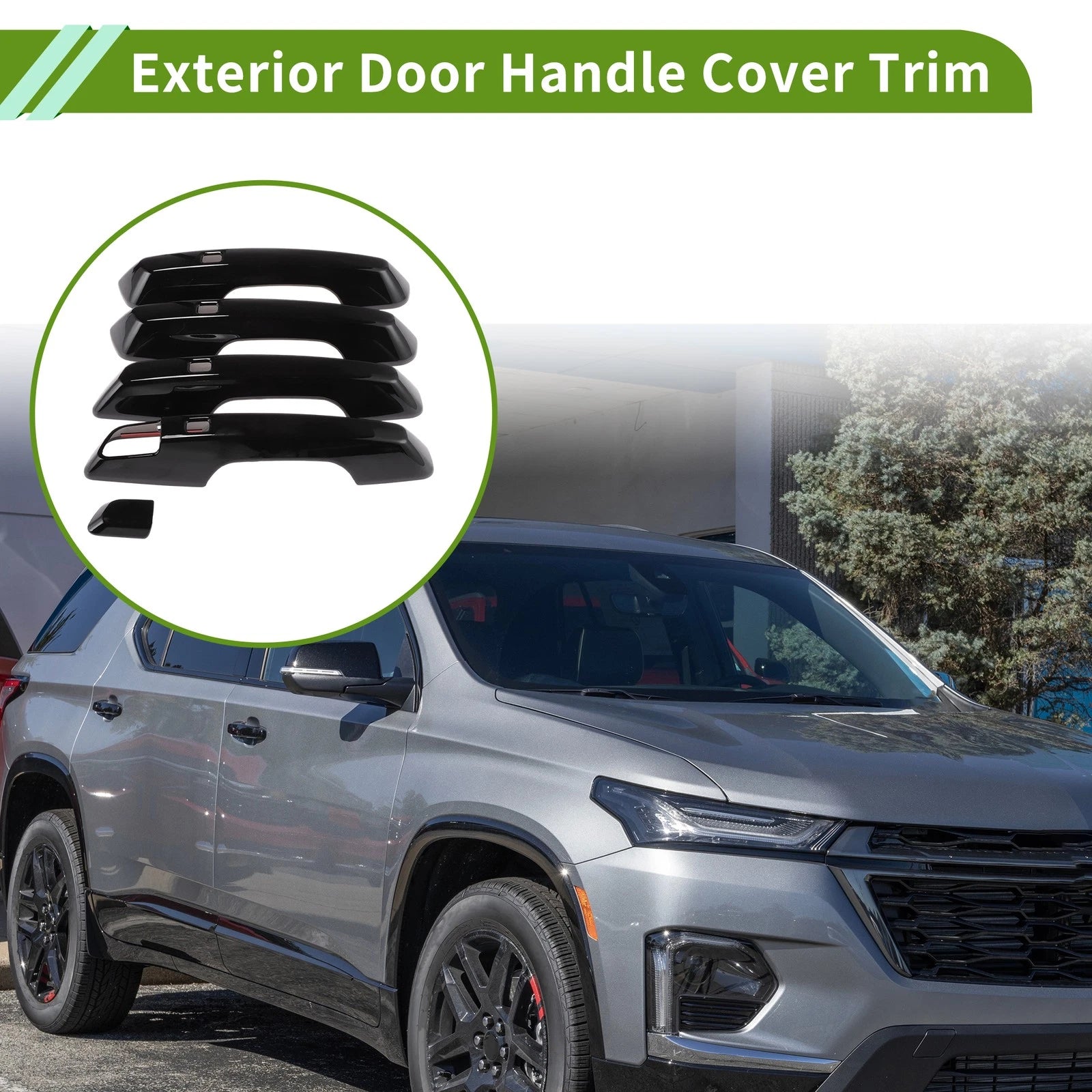 Exterior Door Handle Cover Trim for Chevrolet Traverse (2024–2025) Black