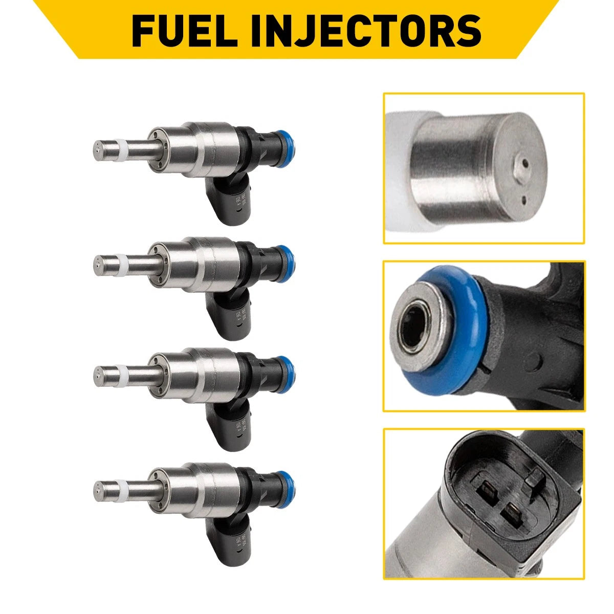 Set of 4 Fuel Injectors for Audi A4 A3 TT VW Passat GTI EOS 2.0L I4 (2005–2009)