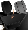 Leather Console Lid Armrest Cover for Acura TSX (2009–2014) Gray Stitch