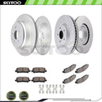 Set of 4 Brake Rotors and Pads Kit Ceramic for Honda Pilot (2012–2015)