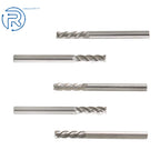 Set of 5 Carbide End Mills 1/8" Shank 1/2" Length Cut