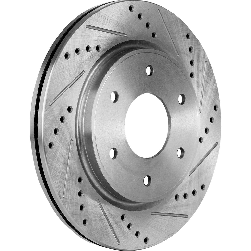 Disc Brake & Pad Kit for Nissan Armada (2006) Cross-drilled Slotted