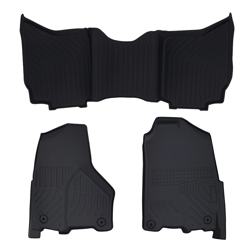 Set of 2 Waterproof Floor Mats for Dodge Ram 1500 Classic (2019–2023) Black