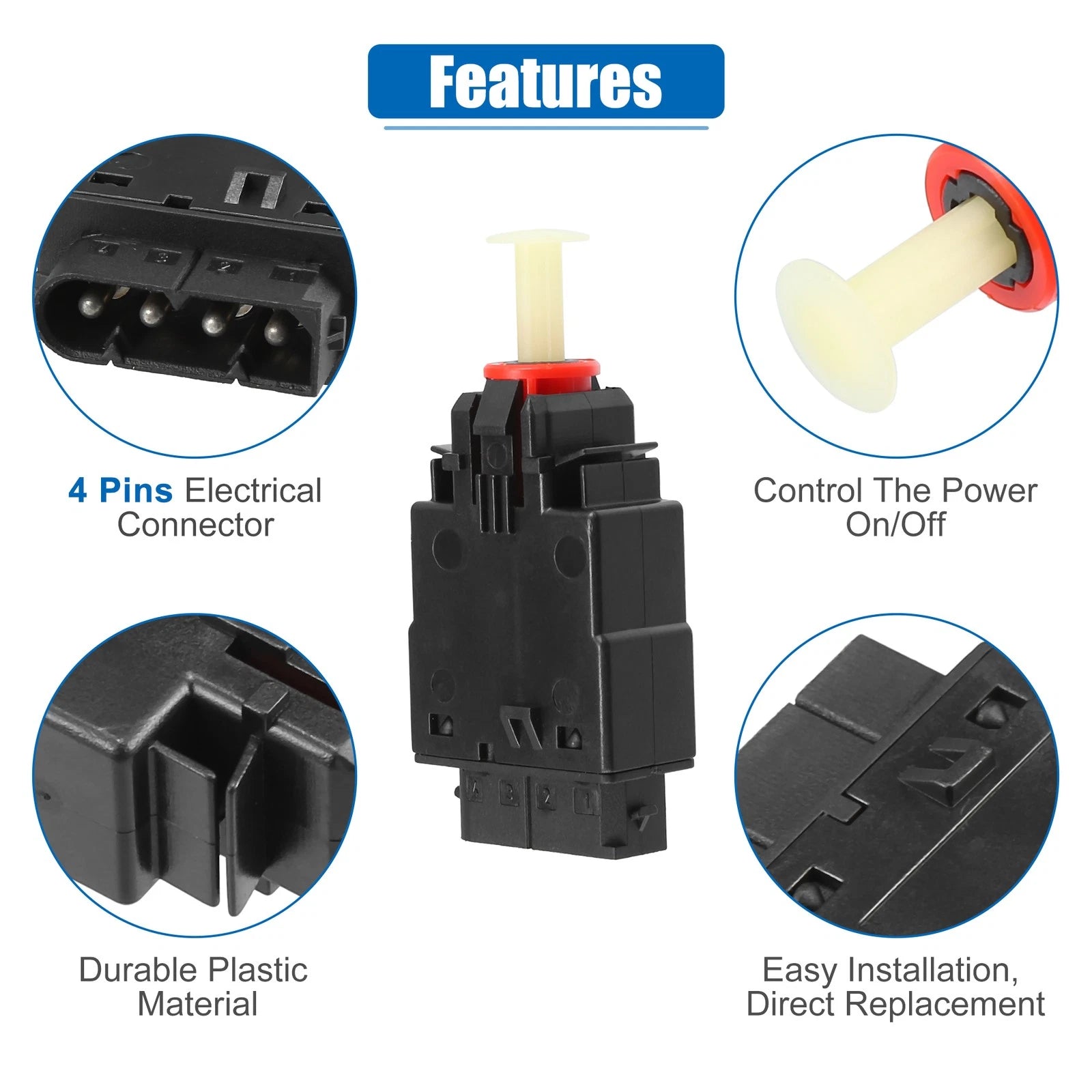 Set of 1 Stop Lamp Switch for BMW 525i (1989–1995) No. 61318360417