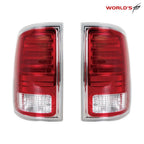 Set of 2 LED Tail Lights for Ram 1500 2500 3500 (2013–2018) Chrome Trim