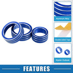 Set of 3 AC Audio Volume Knob Ring Covers for Chevy Malibu (2017–2022) Blue
