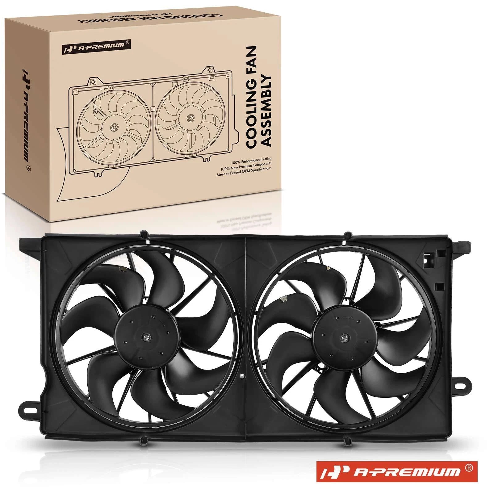 Dual Cooling Fan Assembly with Shroud for Buick LeSabre (2000–2005)