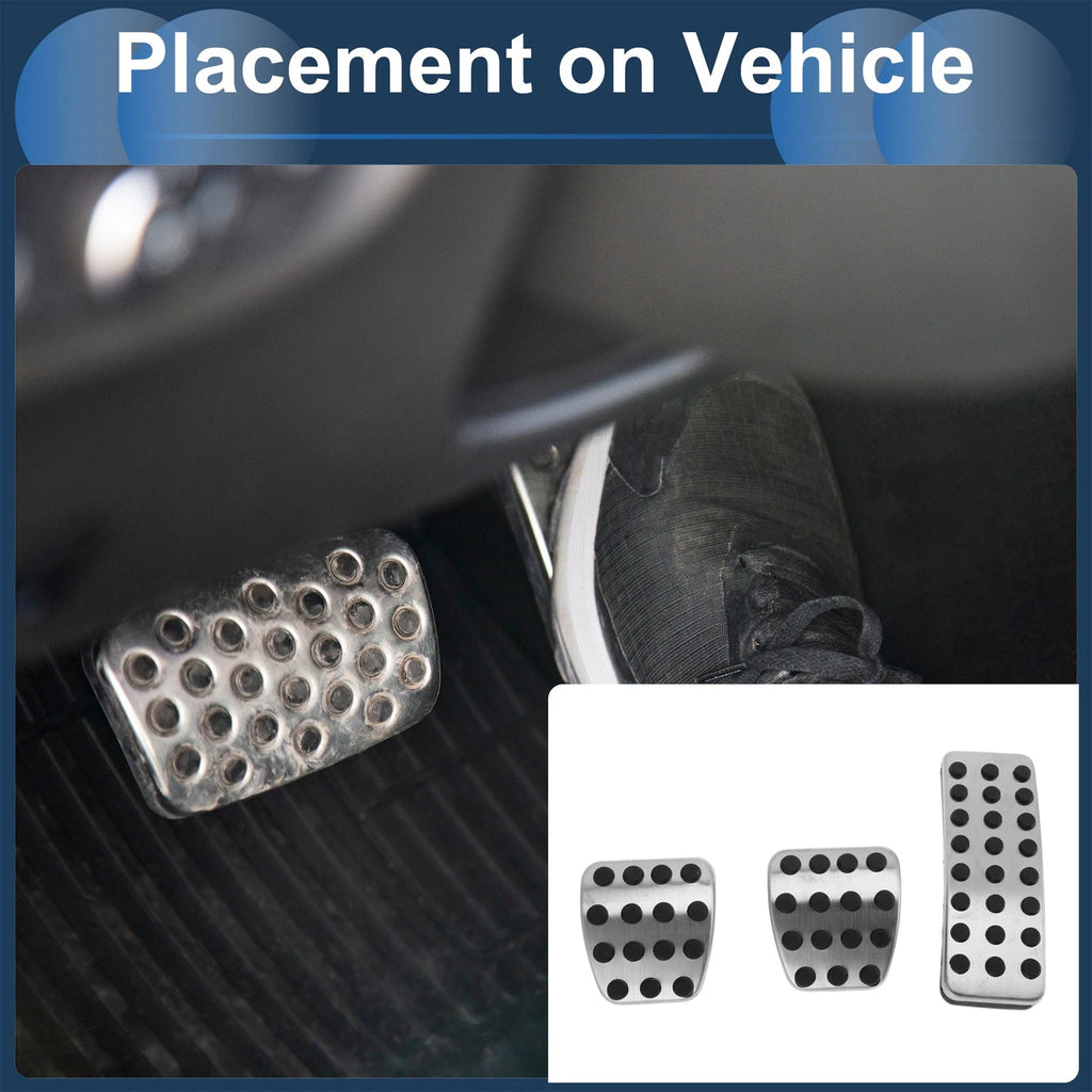 Set of 1 Manual Footrest Pedals Cover for Mercedes Benz ML500 (2006–2011) Silver Tone