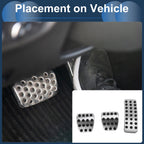 Set of 1 Manual Footrest Pedals Cover for Mercedes Benz ML500 (2006–2011) Silver Tone