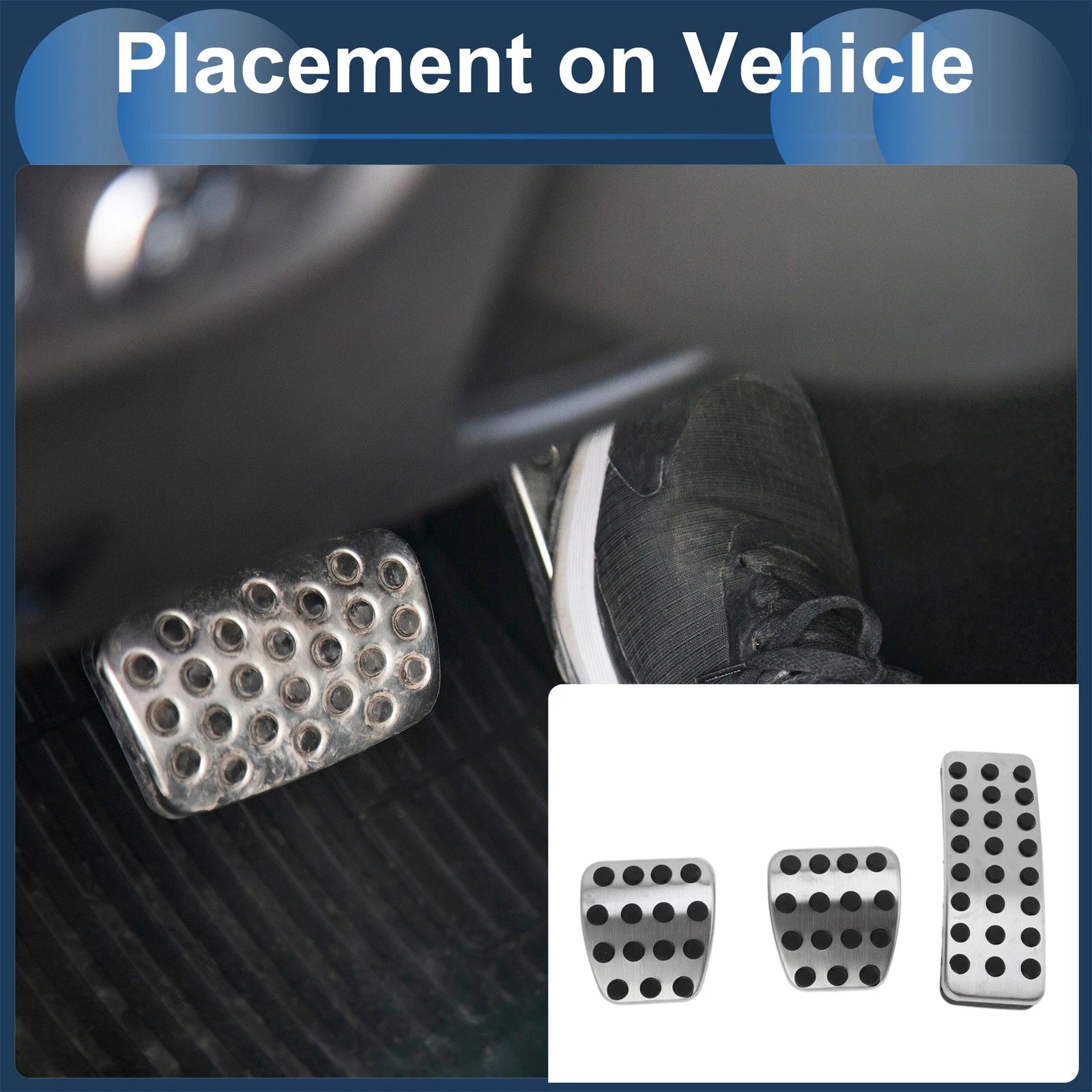 Set of 1 Manual Footrest Pedals Cover for Mercedes Benz ML500 (2006–2011) Silver Tone