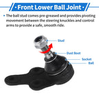 2X Front Lower Ball Joints for Ford Focus (2004–2011) No. 3M513K209AA