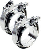 2X 3.5'' Stainless Steel V-Band Clamp Kit for Turbo Exhaust (US)