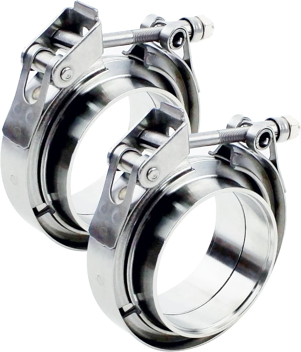 2X 3.5'' Stainless Steel V-Band Clamp Kit for Turbo Exhaust (US)