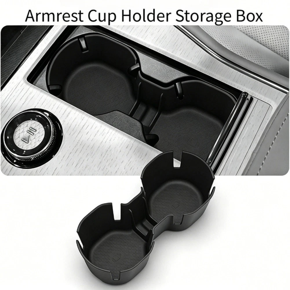 Water Cup Holder for Volvo EX90 (2025–2026) TPE Black